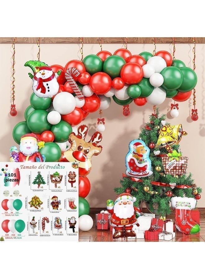 88 PCS Merry Christmas Foil Ballons –Party Decoration with Santa Claus- Christmas Decorations for Home (Santa) - Image 1